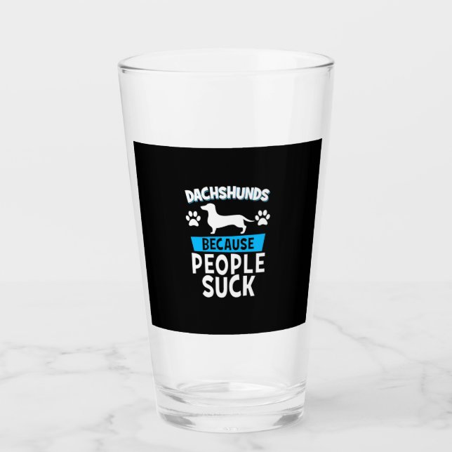 Dackeln mit meinen Freunden Glas (Vorderseite)
