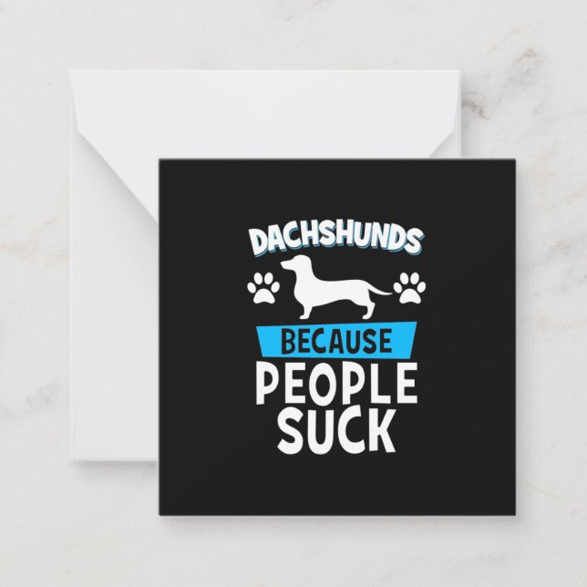 Dackeln mit meinen Freunden Mitteilungskarte (Vorderseite)