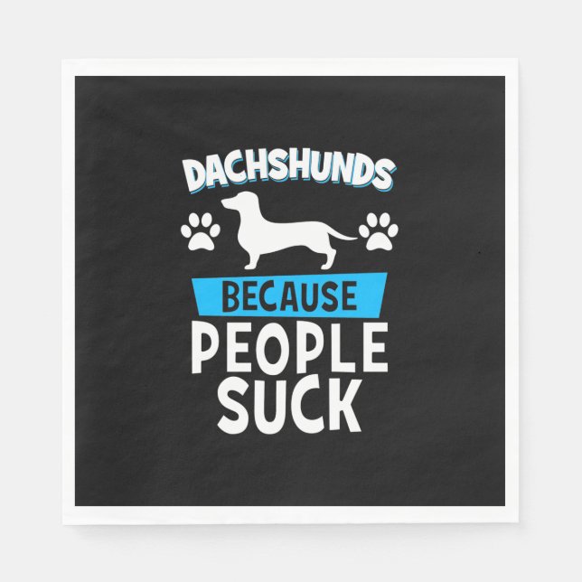 Dackeln mit meinen Freunden Serviette (Vorderseite)