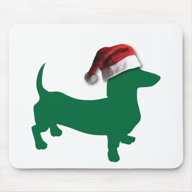 Dackeln mit Weihnachtsliedern Mousepad (Vorne)