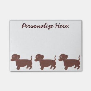 Dackeln personalisierter Posten-it® merkt 4 x 3 Post-it Klebezettel