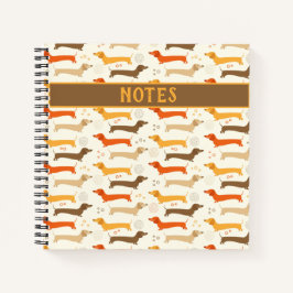 Dackeln und Polka Dots Notebook Notizbuch