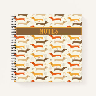Dackeln und Polka Dots Notebook Notizbuch