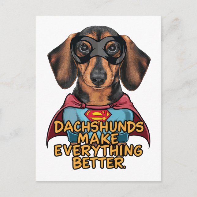 Dackeln verbessern postkarte (Vorderseite)