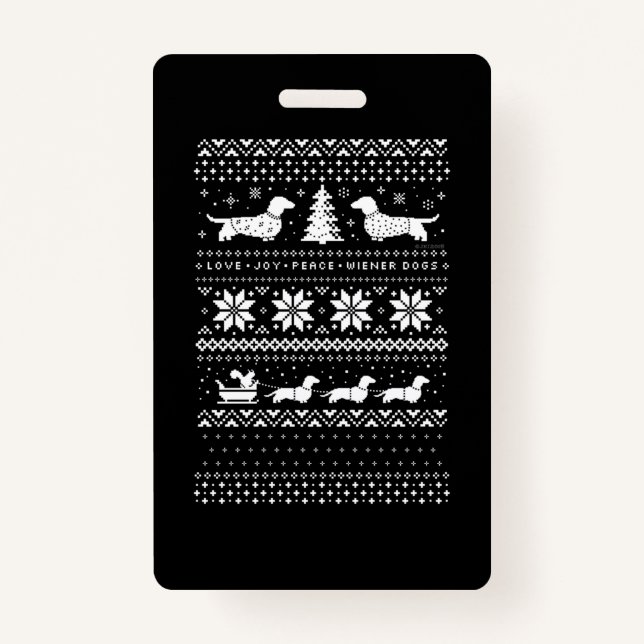 Dackeln Weihnachten Ausweis (Vorderseite)