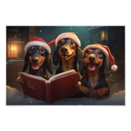 Dackeln Weihnachten Feiertag Fotodruck