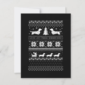 Dackeln Weihnachten Mitteilungskarte