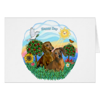 Dackeln (zwei rot oder braun)