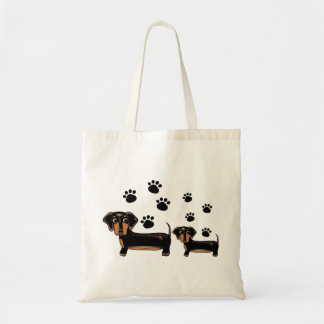 Dackeltatzen-Hundefamilien-Liebe Tragetasche