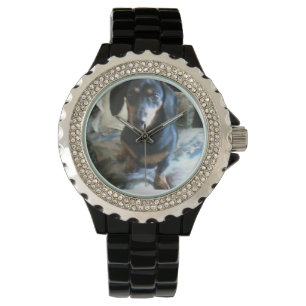 Dackeluhr oder addieren Ihr eigenes Bild! Armbanduhr