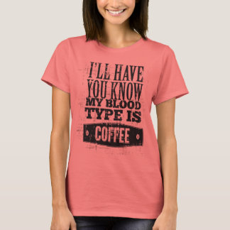 Dactylographiez le T-shirt de café