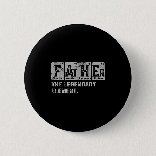 Dad And Son Matching Fathers Day Cool Family Scien Button (Vorderseite)