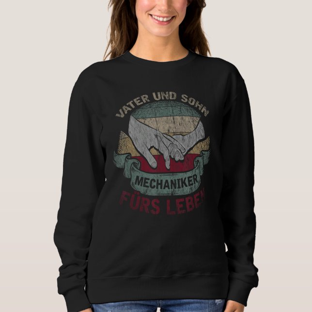 Dad and Son Mechanic Father Friendship Dad Father  Sweatshirt (Vorderseite)