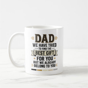 Dad Bestes Geschenk gehört dir Vintage Vector Shir Kaffeetasse