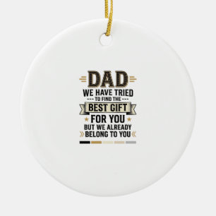 Dad Bestes Geschenk gehört dir Vintage Vector Shir Keramik Ornament