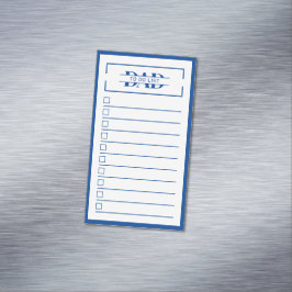 Dad Blue Monogram 2" x 3,5" To-Do-Liste Whiteboard Magnetische Visitenkarte