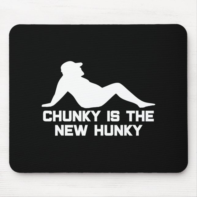 Dad Bod Chunky Is The New Hunky Dadbod Silhouette  Mousepad (Vorne)