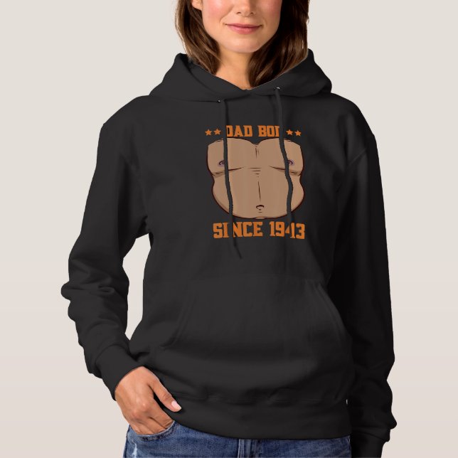 Dad Bod Since 1943 Father s Day Beer Belly Hoodie (Vorderseite)