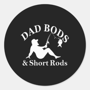 Dad Bods und kurze Ruten Lustige Angelfreunde Runder Aufkleber