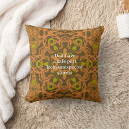 Dad Cave Stay Calm Liquid Mandala Kunst Kissen