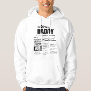 'Dad Daily News', wo lustige Väter Schlagzeilen ma Hoodie