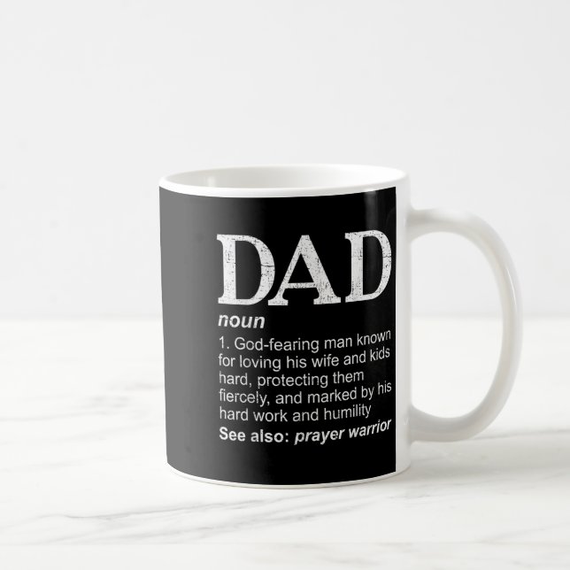 Dad Definition Father's Day Daddy Christian Dad  Kaffeetasse (Rechts)