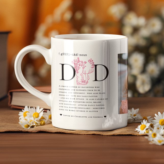 Dad Definition Photo Gift | Custom Daughter Kaffeetasse (Von Creator hochgeladen)