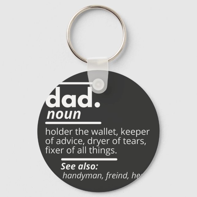 Dad Dictionary Definition - Funny Fathers Day Gift Schlüsselanhänger (Vorderseite)