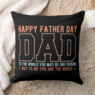 Dad, du bist die Welt Zitat Kissen