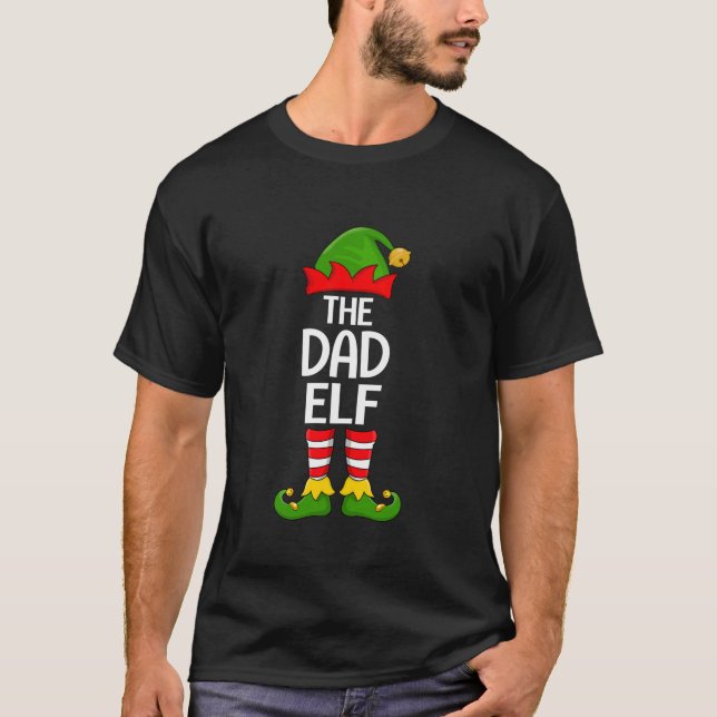 Dad Elf Xmas Matching Family Elf Squad Christmas  T-Shirt (Vorderseite)