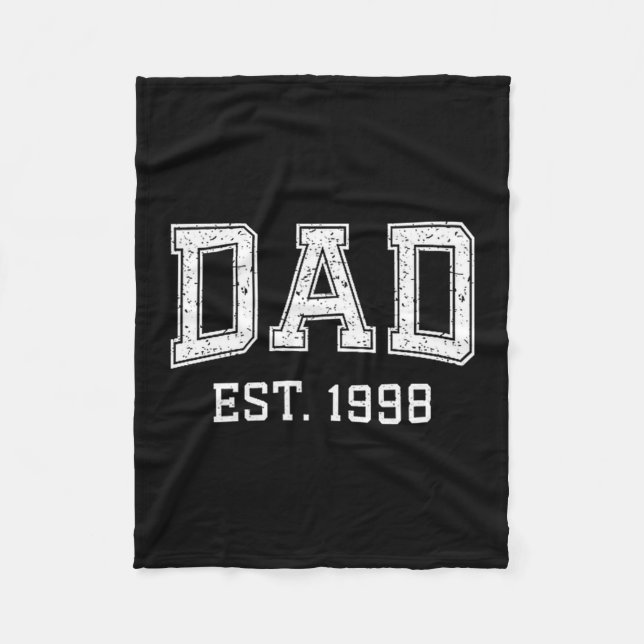Dad Est 1998 Dad D Fathers Day Ized  Fleecedecke (Vorderseite)