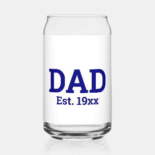 Dad Est. 19xx Jahr Navy Blau Textvorlage Dosenglas