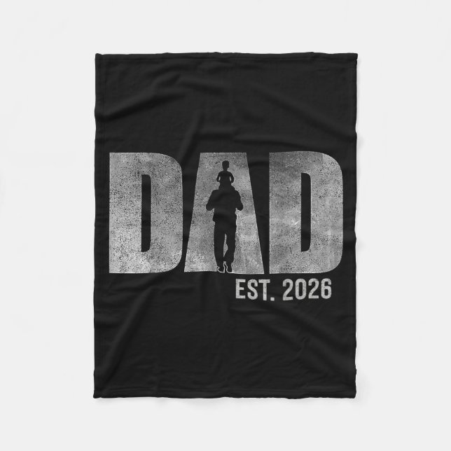 Dad Est. 2026 Father 2026 Loading New Dad 2026  Fleecedecke (Vorderseite)