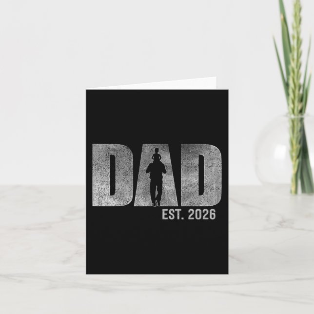 Dad Est. 2026 Father 2026 Loading New Dad 2026  Karte (Vorderseite)