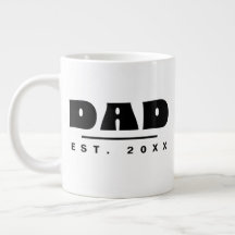 DAD Est. 20XX Moderne Typografie Riesentasse