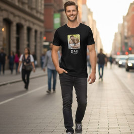 Dad Est 20xx Photo Tri-Blend Shirt