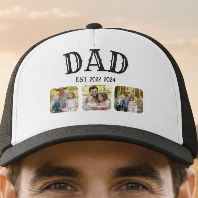 Dad Est 3 Foto Truckerkappe (Von Creator hochgeladen)