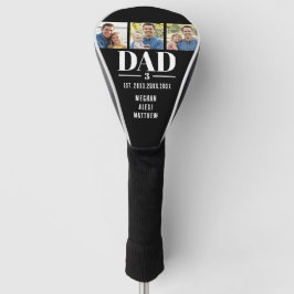 Dad Est. Year Name Number Bold Font 3 Photo Golf Headcover