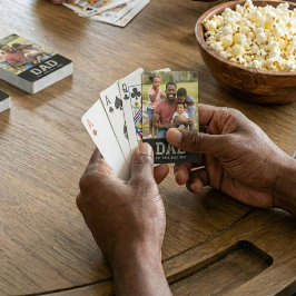 Dad Established Black Bold Photo  Spielkarten