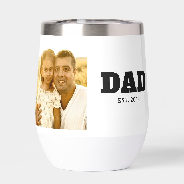 Dad Established Bold White Photo (Rückseite)