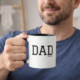 Dad Established Customizable Year Father's Day  Tasse