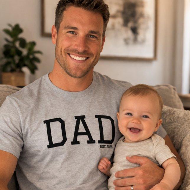 Dad Established Customizable Year Father's Day  Tri-Blend Shirt (Von Creator hochgeladen)