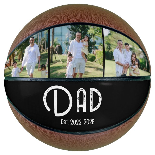 Dad Established Grunge text 3 photo Basketball (Vorderseite)
