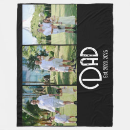 Dad Established Grunge text 3 photo Fleecedecke