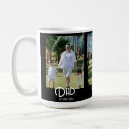 Dad Established Grunge Text Black 3 Photo Kaffeetasse