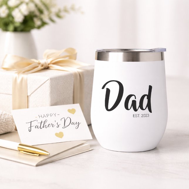Dad Established New Dad Gift (Dad Established Wine Tumbler)