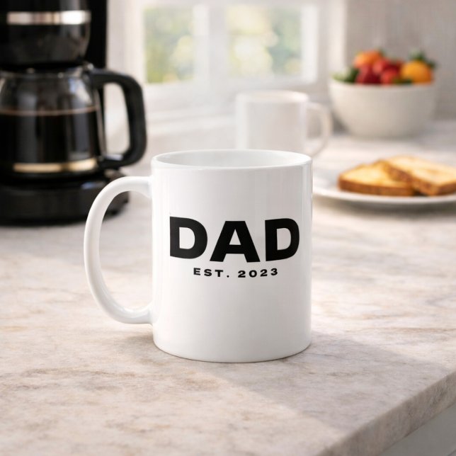Dad Established New Dad Gift Mug (Créateur téléchargé)