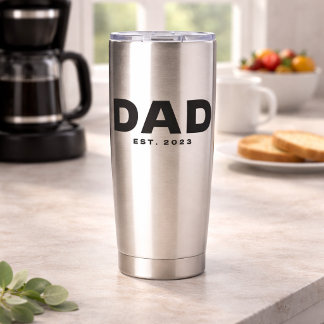 Dad Established New Dad Gift  Thermobecher