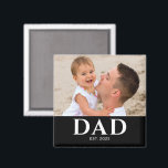 Dad Established Photo Father’s Day Magnet<br><div class="desc">Personalized Dad Established photo design with classic minimalist typography. This new dad keepsake celebrates the year he became a dad and showcases a favorite family photo. A meaningful reminder of fatherhood and a heartfelt gift for a proud new dad.</div>