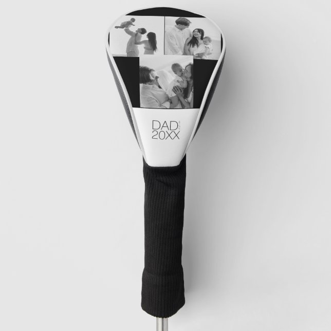 Dad Established Three Photo Golf  Headcover (Vorderseite)